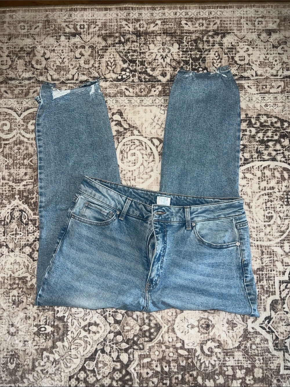 Time and Tru Women's Straight-Leg Blue Jeans